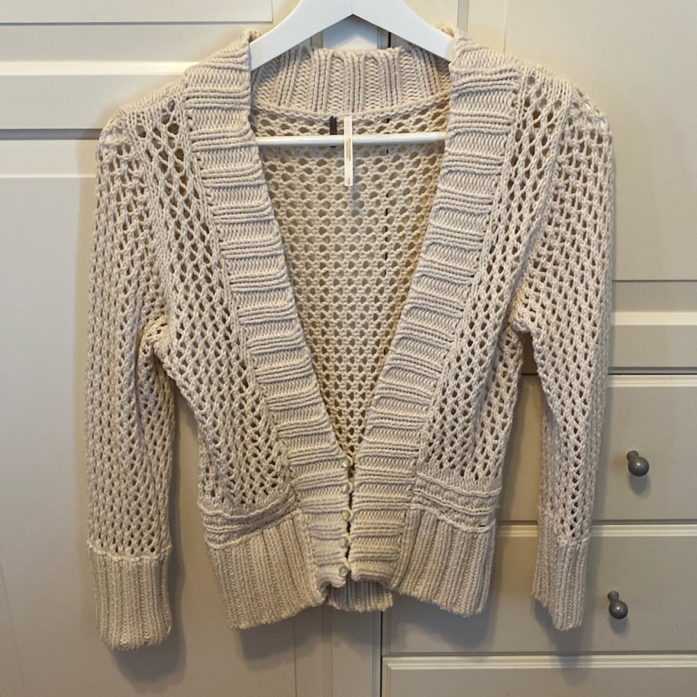 Free People crochet cardigan